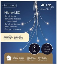 Lumineo LED-Kaskadenbeleuchtung warmweiß 65cm Timer Batterie