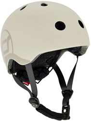 Scoot & Ride Kinderhelm Fahrradhelm S 51-55 cm LED Rücklicht Ash