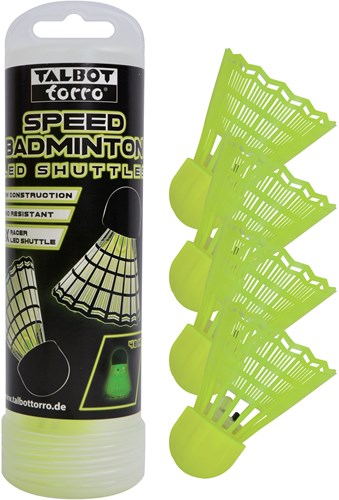 Schildkröt Speed Badminton LED Federbälle - 4er Set - Nachtspiel