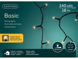 Lumineo Weihnachtsbeleuchtung LED Außenbereich 240 Lichter warmweiß energiesparend