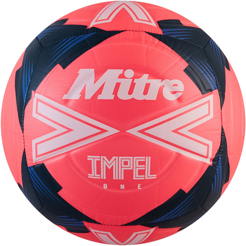 Mitre Impel One Football - Pink/White/Teal - 5