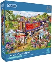 Gibsons Puzzle Canal Boat Blooms 1000 Teile bunt