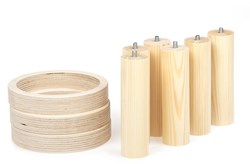 Sawdust and Rainbows Ringwurfspiel aus Holz für Kinder, natürlich