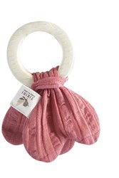 Tikiri Beißring - Naturkautschuk Safari Babyspielzeug rosa