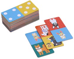 Petit Collage Domino Spiel Hunde - Lernspiel für Kinder aus Karton