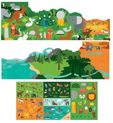 Petit Collage Sticker Set - wiederverwendbare Tiersticker für Kinder