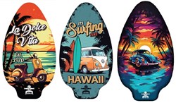 HOT Sports + Toys Skimboard Holz Strand Retro 80x49 cm Wasserspaß