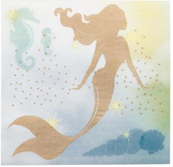 Boland Papierservietten Meerjungfrau 33x33cm für Kinderparty
