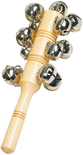 Goki Holz Musikinstrument Schellenstab mit 13 Glocken - Musikspielzeug-2