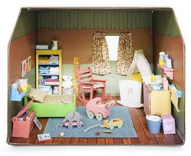 Het Muizenhuis Babyzimmer Möbelset - Puppenhaus Zubehör Spielzeug-3