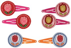 Global Affairs Haarclips Tulpe Accessoire Set - bunte Haarspangen für Kinder