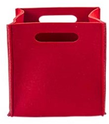 Global Affairs Aufbewahrungsbox Filz 20x20 cm rot Spielzeugbox