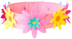Global Affairs Krone Accessoire Filz mit austauschbaren Blumen rosa