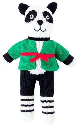 Global Affairs Kuscheltier gestrickter Panda Fu 36 cm Spielzeug