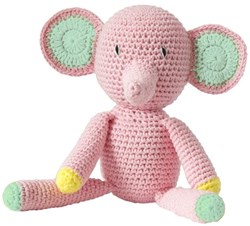 Global Affairs Kuscheltier Elefant rosa - gehäkeltes Spielzeug - Fair Trade