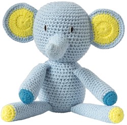 Global Affairs Kuscheltier Elefant hellblau gehäkelt - Fairtrade Baumwolle