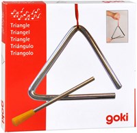 Goki Triangel Musikinstrument Metall Chrom Kinder Musikspielzeug-2