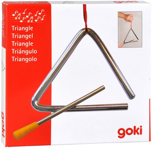 Goki Triangel Musikinstrument Metall Chrom Kinder Musikspielzeug-2