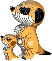 Eugy 3D-Puzzle Erdmännchen Karton buntes Tier Spielzeug