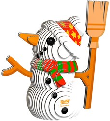Eugy 3D Puzzle Schneemann - Karton Bastelset DIY für Kinder