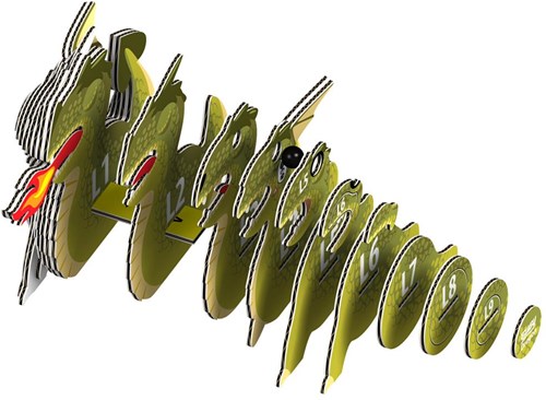 Eugy 3D Puzzle - Drache Karton umweltfreundliches Spielzeug-3