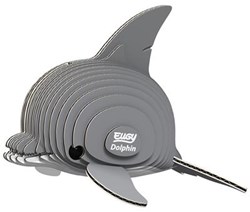 Eugy 3D Puzzle Delfin - nachhaltiges Bastelspielzeug Tiere