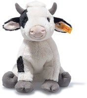 Steiff Plüsch Kuh Cobb Kuscheltier weiß 24 cm - weiche Kuschelkuh