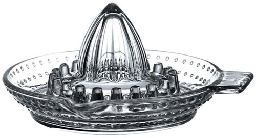 Citruspresse Glas transparent - manuelle Fruchtpresse mit Ausgießer-2