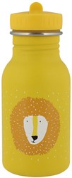 Trixie Trinkflasche Edelstahl 350ml für Kinder - Mr. Lion - auslaufsichere gelbe Wasserflasche