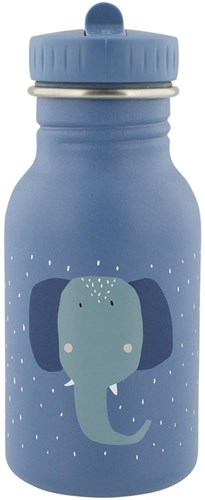 Trixie Trinkflasche Edelstahl Kinder 350ml Mrs. Elephant blau auslaufsicher