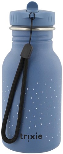 Trixie Trinkflasche Edelstahl Kinder 350ml Mrs. Elephant blau auslaufsicher-2