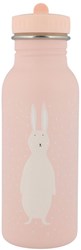 Trixie Trinkflasche Edelstahl 500ml - Mrs. Rabbit - kinderfreundliche Wasserflasche rosa
