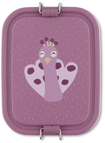 Trixie Brotdose klein Lunchbox für Kinder Mrs. Peacock Edelstahl