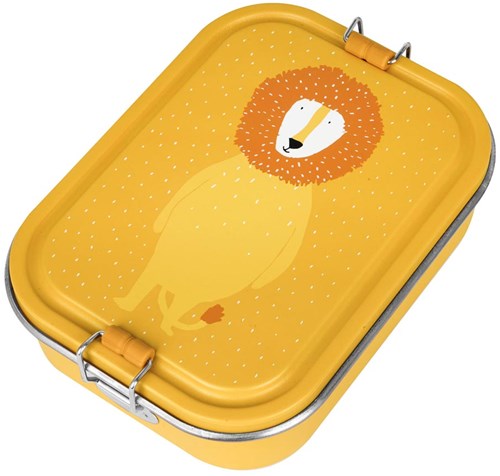 Trixie Brotdose groß - Edelstahl Lunchbox Kinder Mr. Lion gelb