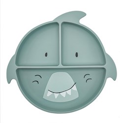 Trixie Silikon Baby Teller mit Fächern und Saugnapf - Mr. Shark blau