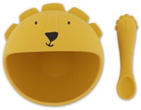 Trixie Baby Esslernsset Silikon Mr. Lion mit Saugnapf und Löffel