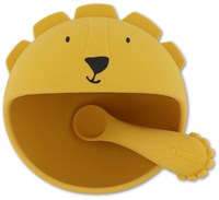 Trixie Baby Esslernsset Silikon Mr. Lion mit Saugnapf und Löffel-3