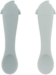 Trixie Baby Löffel Silikon Set - erste Mahlzeiten Mr. Shark 2er-Pack