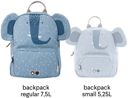 Trixie Kinderrucksack Mrs. Elephant - wasserabweisende Schultasche blau-2
