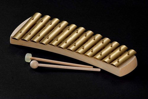 Auris Glockenspiel Musikinstrument diatonisch gebogen 12 Töne Messing
