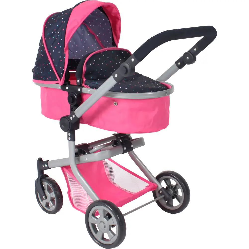 Bayer Chic 2000 Puppenwagen Mika Konfetti Pink höhenverstellbar modern