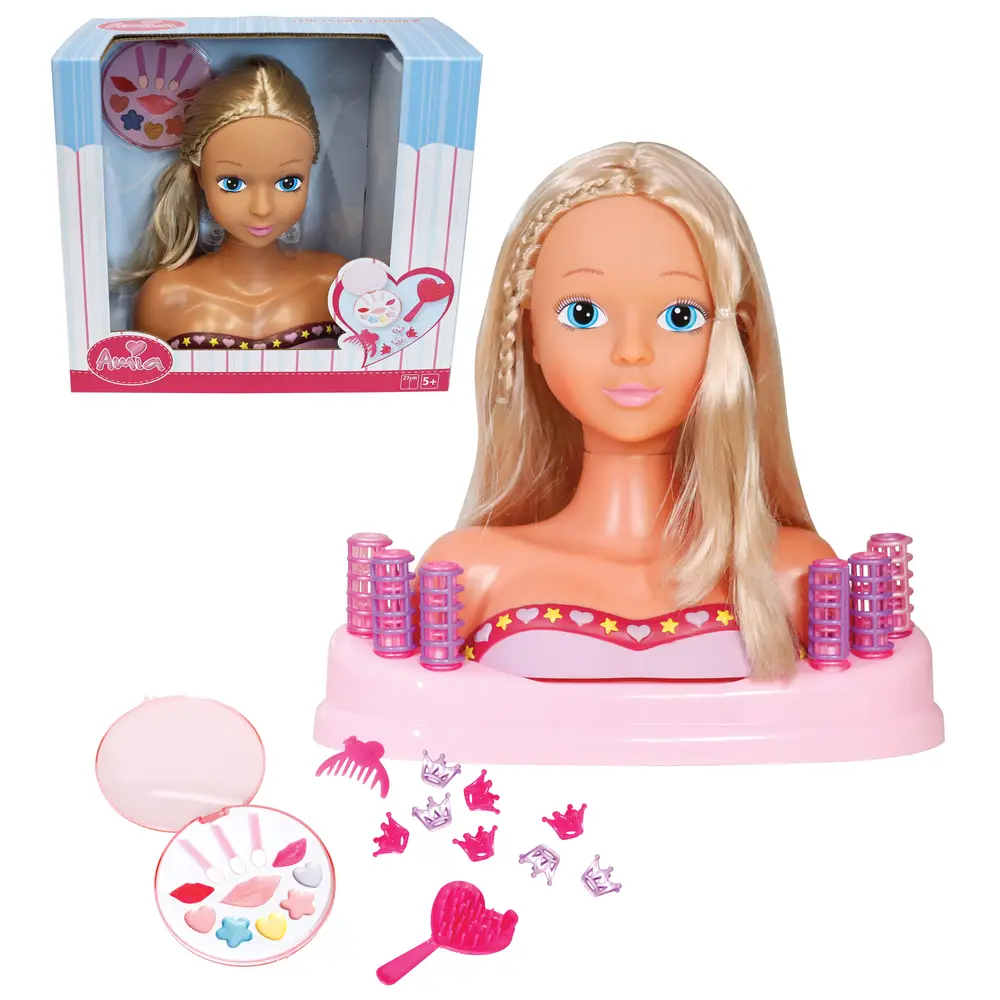 Amia Make-up- und Stylingkopf mit Zubehör, 27 cm Puppenkopf