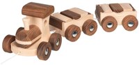 Goki Holz Zug Amsterdam - Spielzeugzug mit Bauklötzen