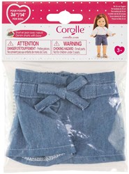 Corolle Puppenkleidung Jeansshort mit Schleife für 36cm Puppe Denim