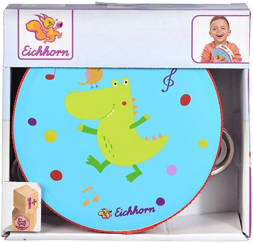 Eichhorn Holz Tamburin Musikinstrument für Kinder FSC