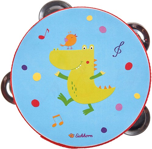 Eichhorn Holz Tamburin Musikinstrument für Kinder FSC-2