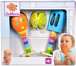 Eichhorn Holz Musikinstrumente Maracas Set buntes Spielzeug für Kinder
