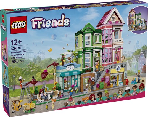 LEGO Friends 42670 Heartlake City Appartementen En Winkels