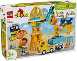 LEGO Duplo Baustelle Spielzeug - 3-in-1 Baufahrzeuge Set