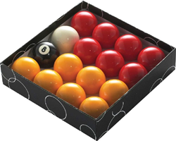 PowerGlide Poolbälle Rot/Gelb - 2 Zoll - Billardset